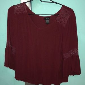 Burgundy blouse